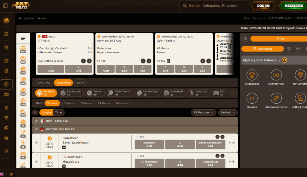 Which Sports Markets are Available at Fatpirate