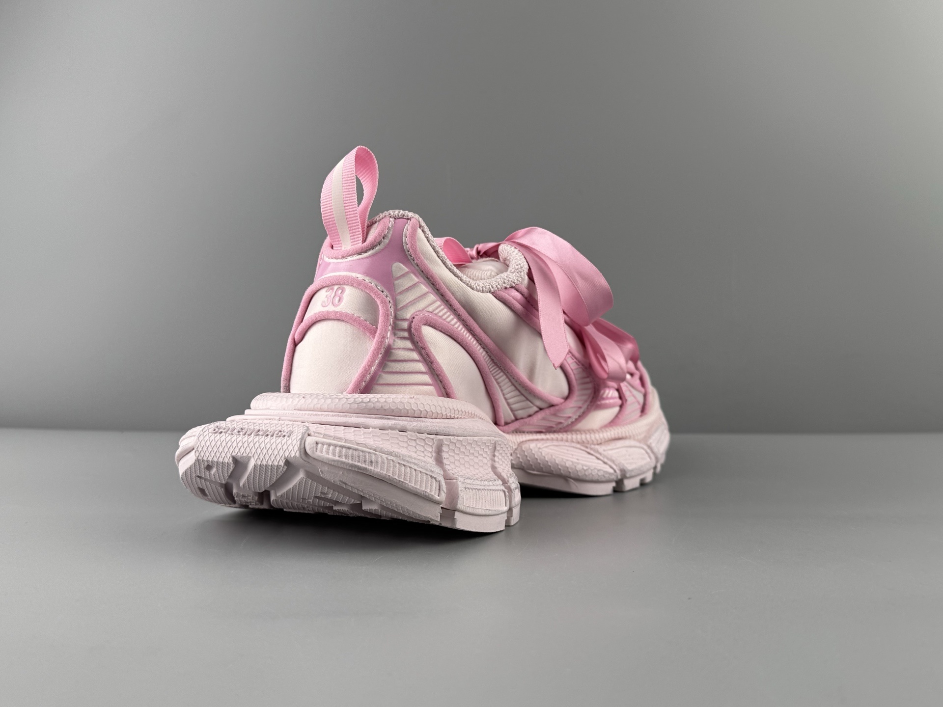 alenciaga 3XL Sneaker โ Paris Fashion House 3XL โDad Shoesโ with satin bow ๐, Pink Colorway - Image 4