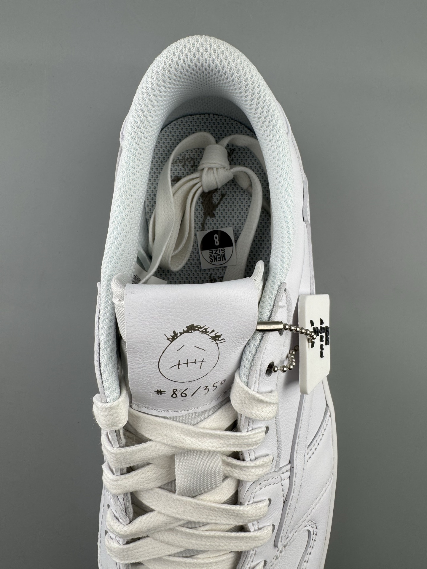 Travis Scott x Air Jordan 1 Low OG “Reverse Swoosh” Friends & Family All-White Edition - Image 7