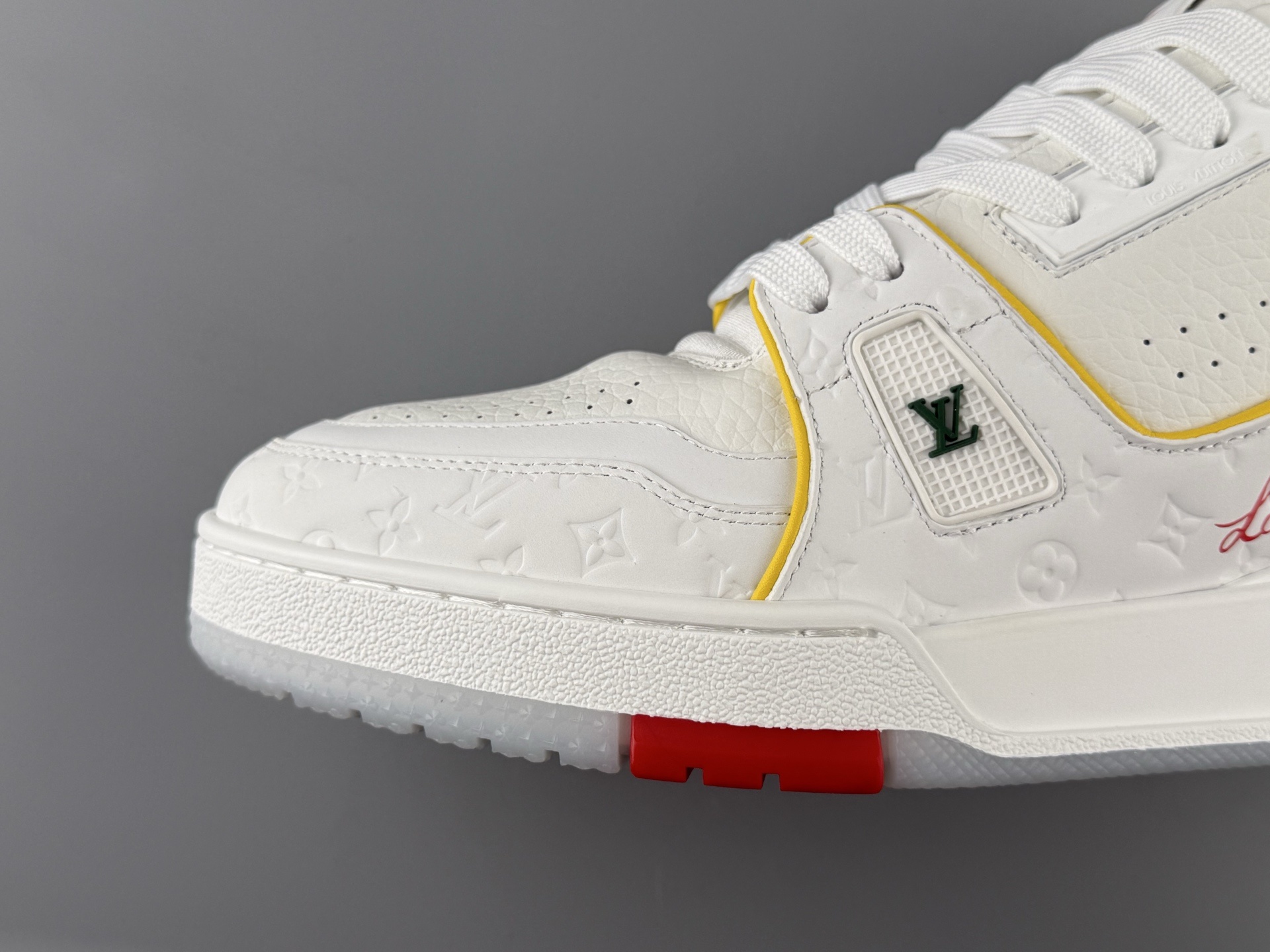 LV Trainer Yellow Cruise Limited Edition β 2025 latest version. Features brand-new embossing, new semi-insert midsole, made with top-grade materials, independent custom TPU mold with drip detailing. - Image 4