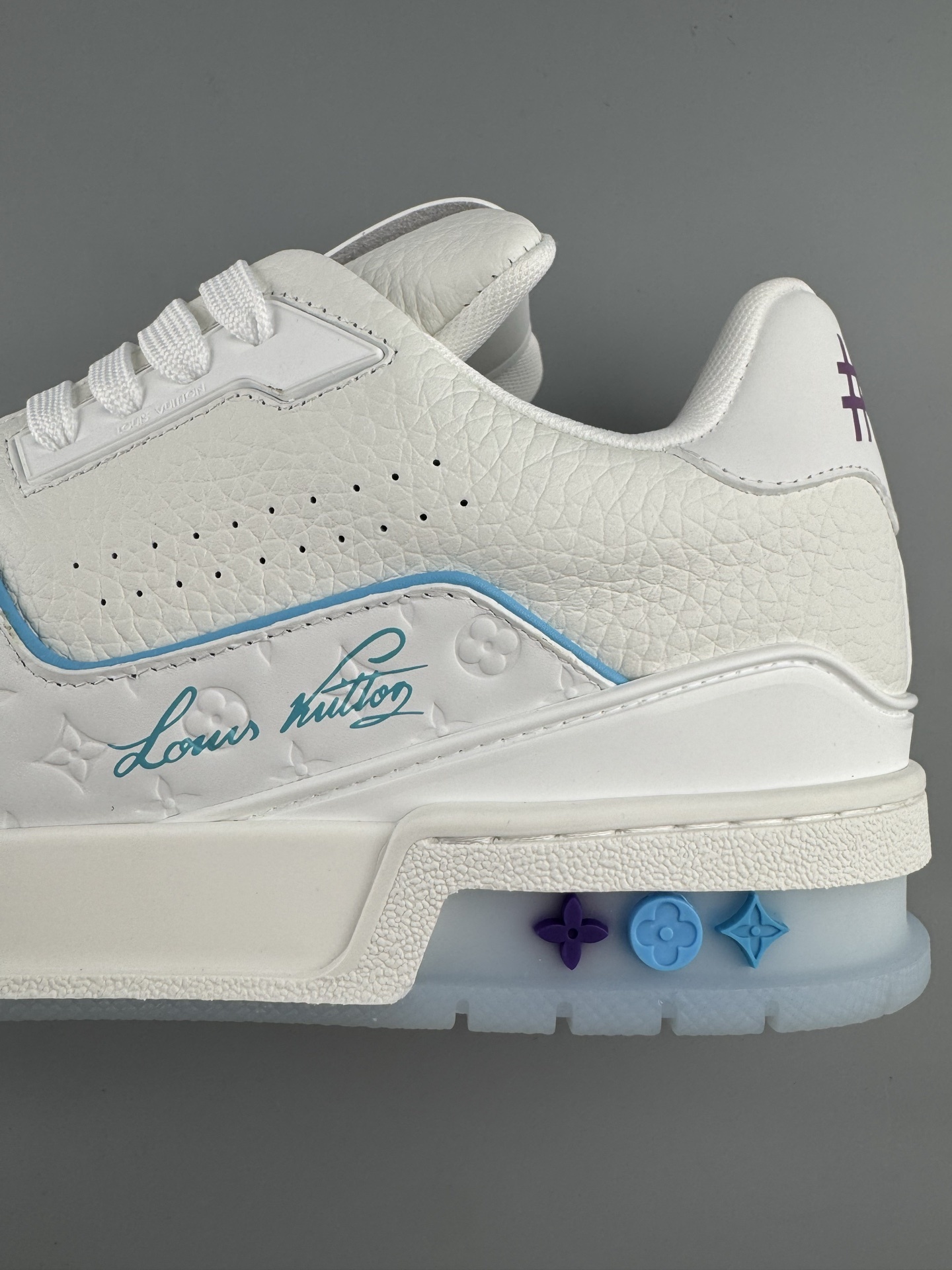 LV Trainer Blue Cruise Limited Edition β 2025 latest version. Features brand-new embossing, upgraded semi-insert midsole, made with premium materials. Independent custom TPU mold with drip finish. - Image 4