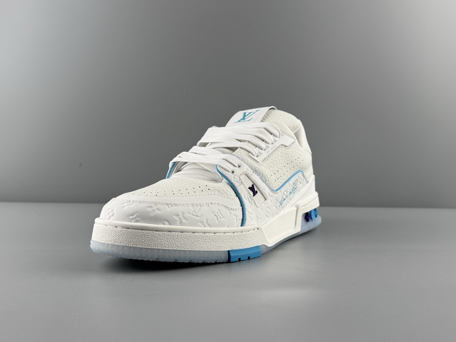 LV Trainer Blue Cruise Limited Edition β 2025 latest version. Features brand-new embossing, upgraded semi-insert midsole, made with premium materials. Independent custom TPU mold with drip finish. - Image 17
