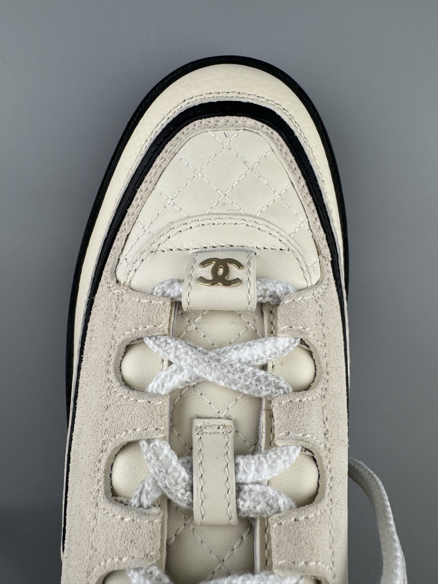 Chanel 25Cb Latest Teddy Panda Sneakers 🐼 Patchwork design with contrasting quilted patterns Lace-up style with a chic British “Coco Chanel” vibe Classic black and white color scheme - Image 6