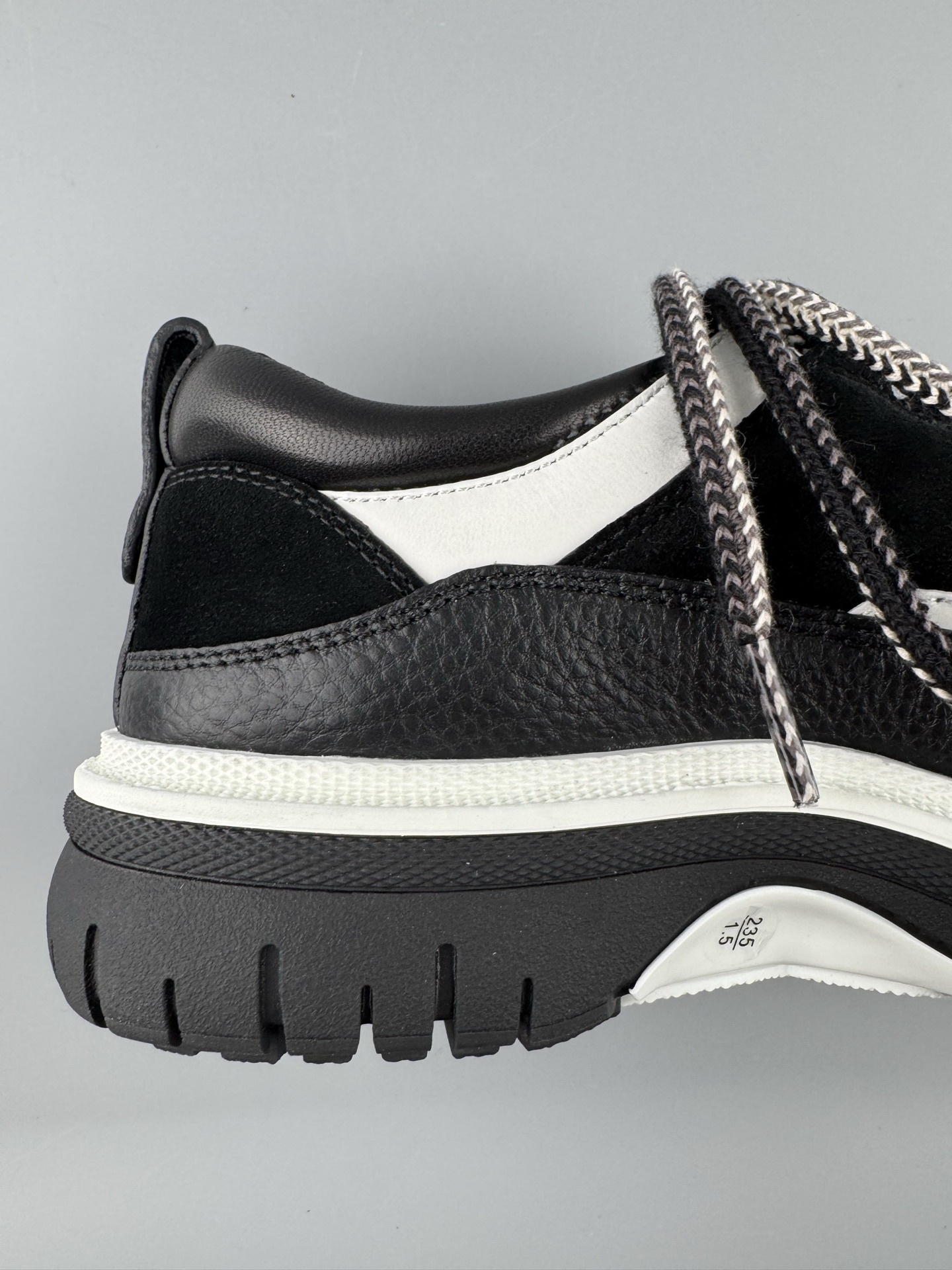 Chanel 25Cb Latest Teddy Panda Sneakers ๐ผ Patchwork design with contrasting quilted patterns Lace-up style with a chic British-inspired Chanel aesthetic Classic black and white color combination - Image 7