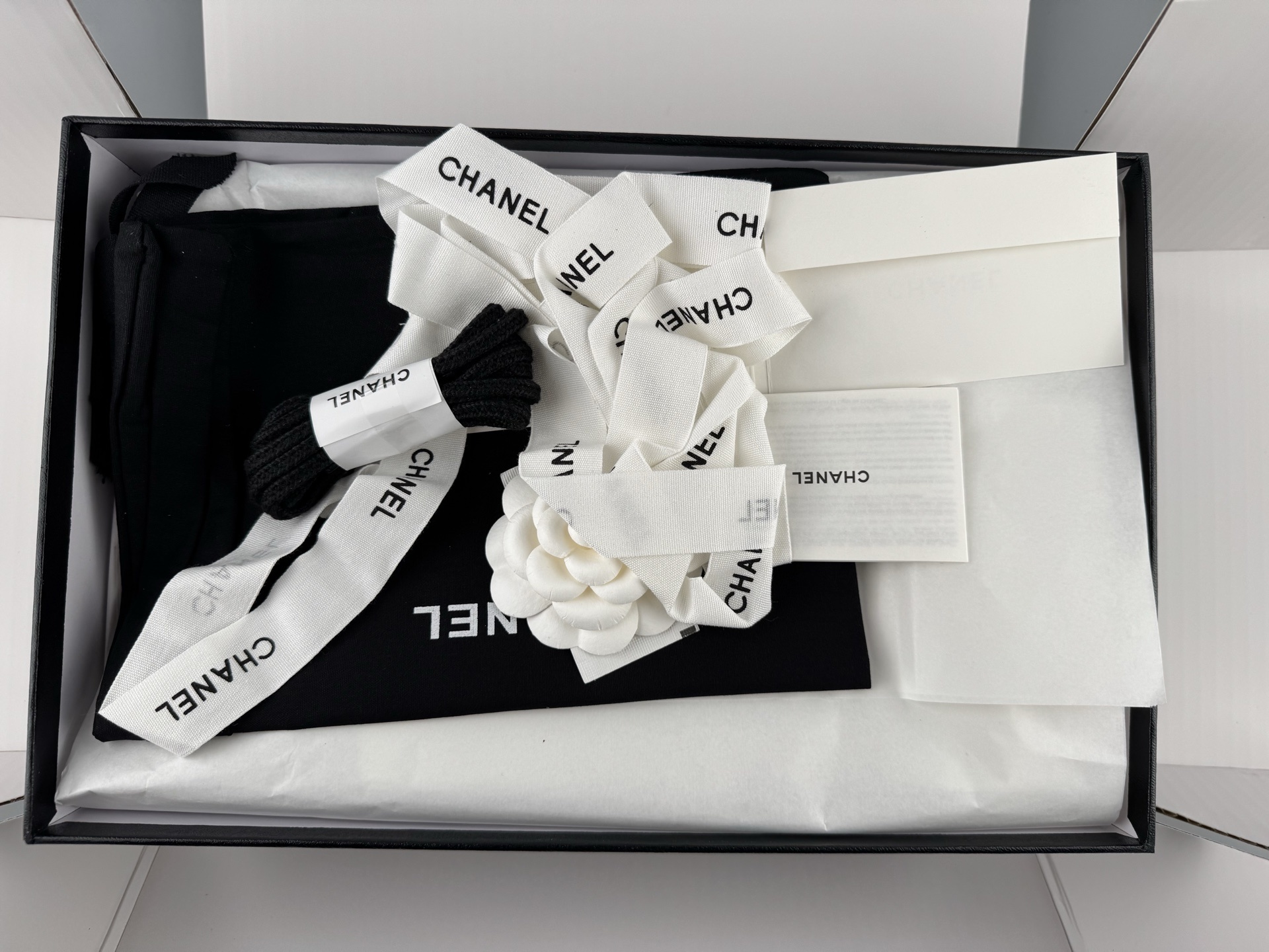 Chanel 25Cb Latest Teddy Panda Sneakers πΌ Patchwork design with contrasting quilted textures Lace-up style featuring a chic British-inspired Chanel look Classic black and white color combination - Image 3