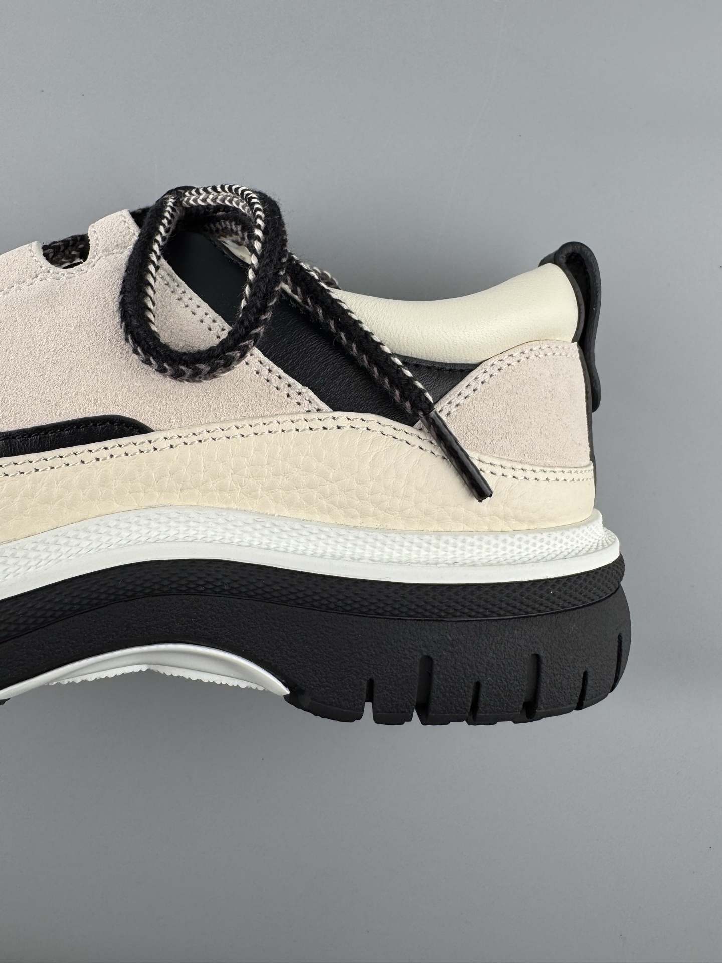 Chanel 25Cb Latest Teddy Panda Sneakers πΌ Patchwork design with contrasting quilted textures Lace-up style featuring a chic British-inspired Chanel look Classic black and white color combination - Image 8