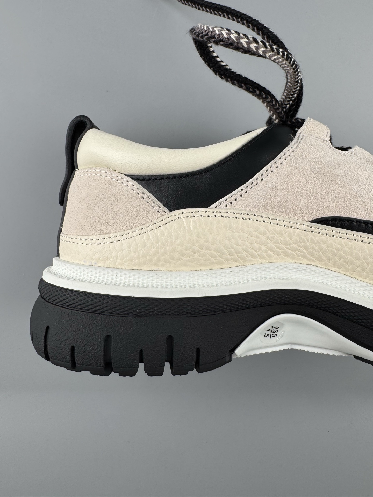 Chanel 25Cb Latest Teddy Panda Sneakers πΌ Patchwork design with contrasting quilted textures Lace-up style featuring a chic British-inspired Chanel look Classic black and white color combination - Image 9