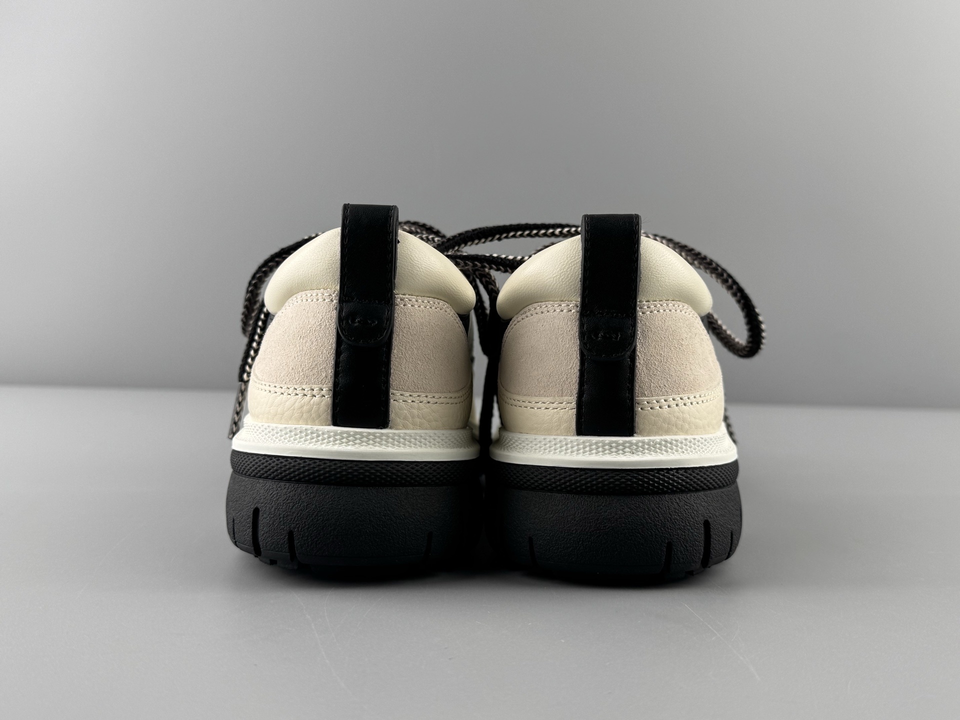 Chanel 25Cb Latest Teddy Panda Sneakers πΌ Patchwork design with contrasting quilted textures Lace-up style featuring a chic British-inspired Chanel look Classic black and white color combination - Image 18