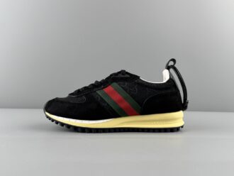 GUCCI Re-Motion Round-Toe Lace-Up Low-Top Casual Sneakers Unisex design, suitable for daily casual wear.