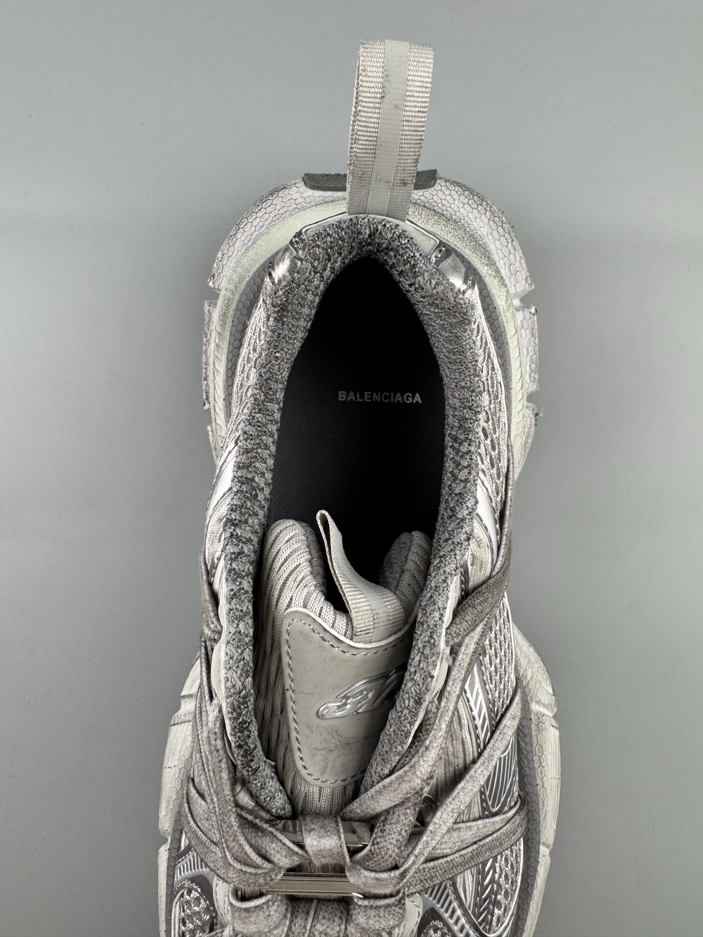 Balenciaga 3XL Dark Gray βB Buckle Lace-Upβ Sneaker XXXL β Paris Fashion House - Image 3