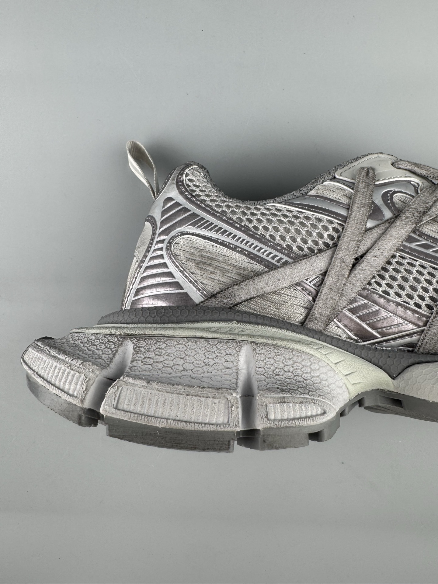 Balenciaga 3XL Dark Gray βB Buckle Lace-Upβ Sneaker XXXL β Paris Fashion House - Image 8