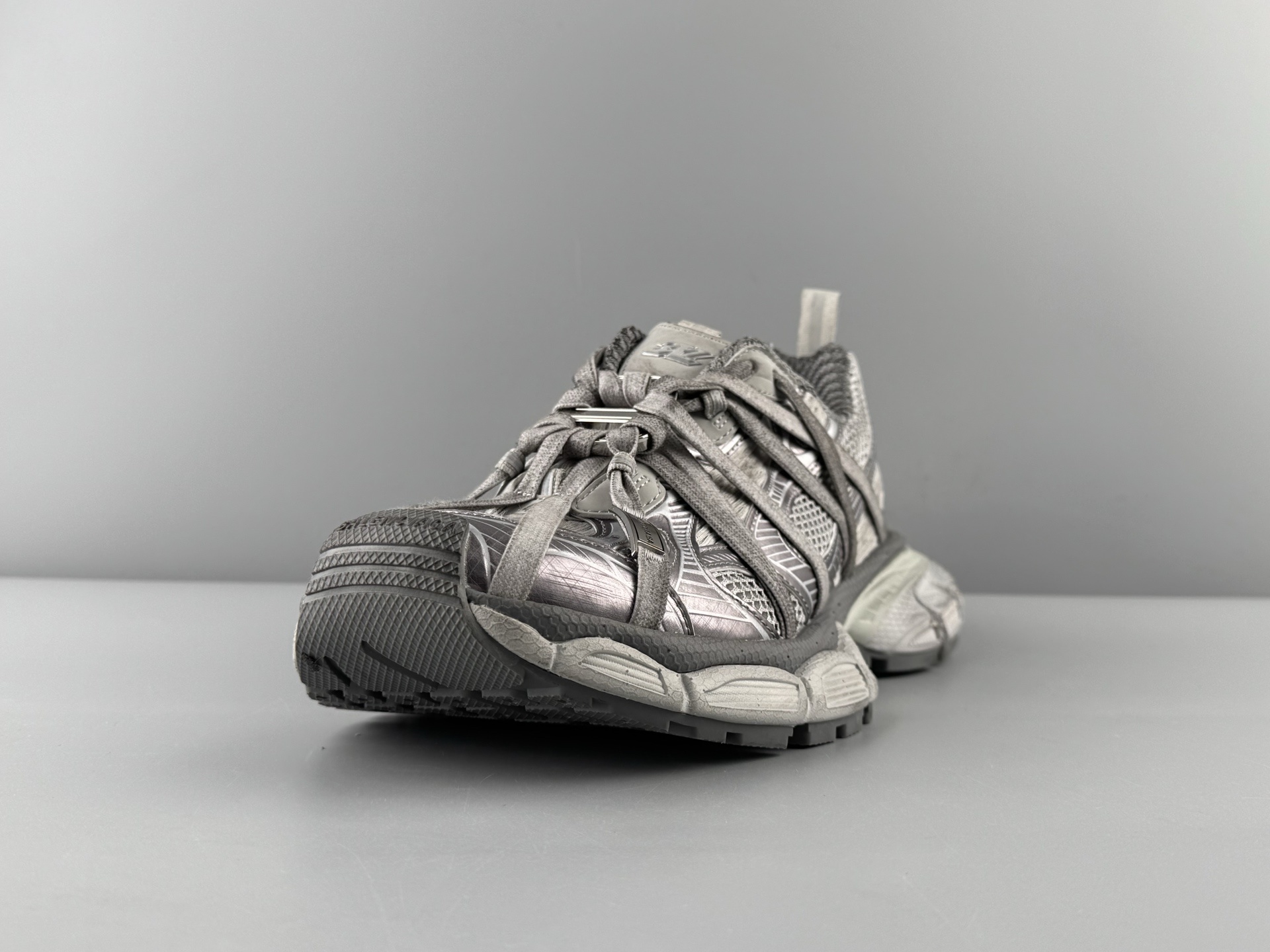Balenciaga 3XL Dark Gray βB Buckle Lace-Upβ Sneaker XXXL β Paris Fashion House - Image 13