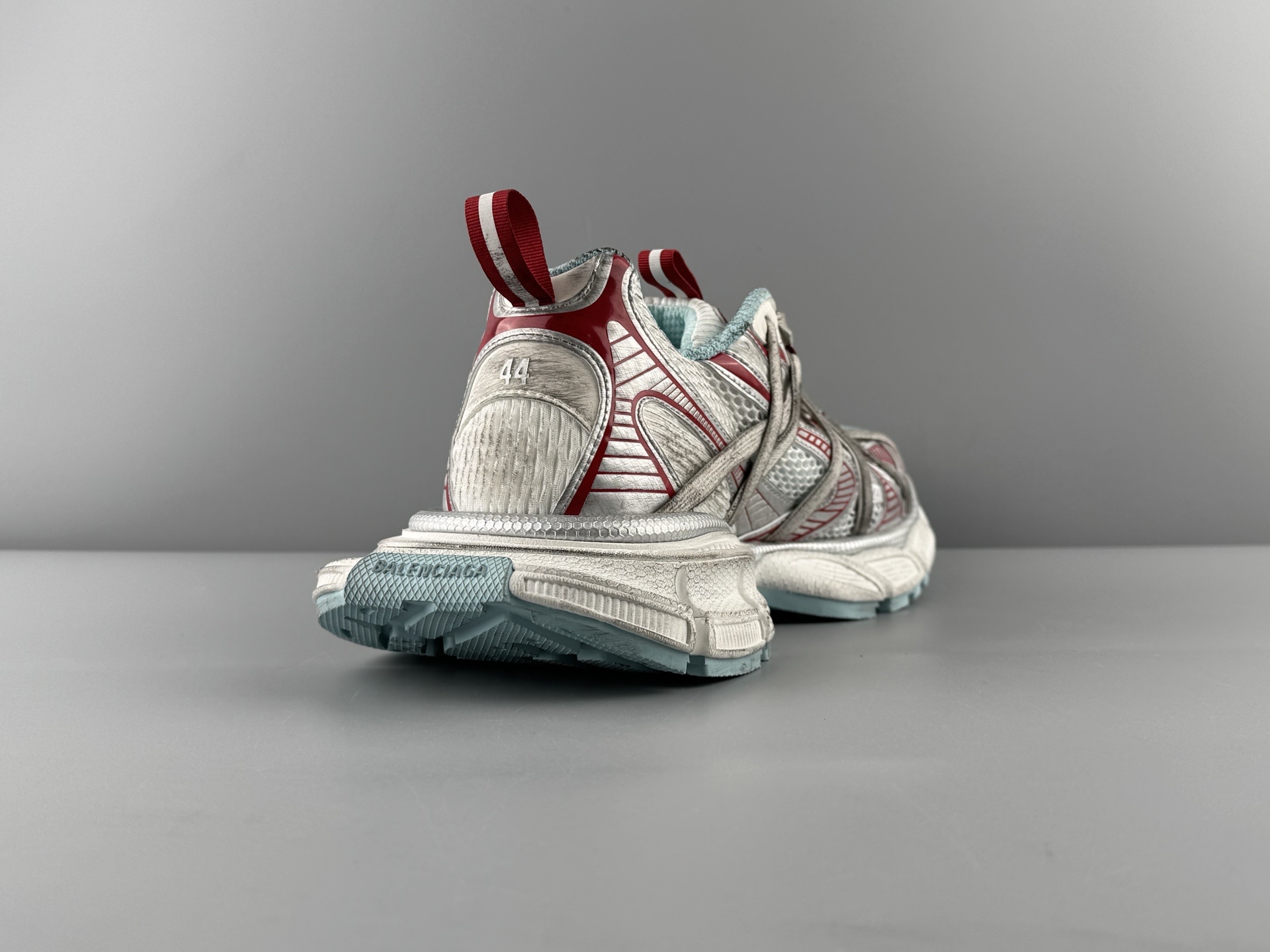 Balenciaga 3XL White & Red βB Buckle Lace-Upβ Sneaker XXXL β Paris Fashion House - Image 17