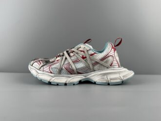 Balenciaga 3XL White & Red “B Buckle Lace-Up” Sneaker XXXL — Paris Fashion House