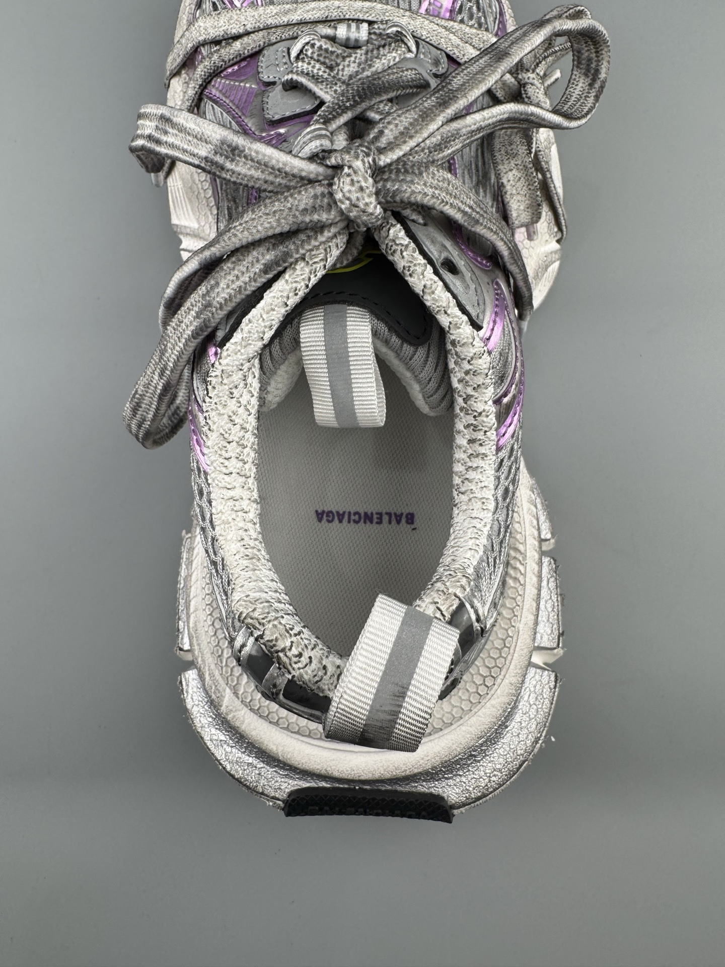 Balenciaga 3XL White & Purple Women’s Sneaker XXXL Premium quality from original factory molds. Made with authentic mesh and microfiber materials identical to the official source — ensuring perfect structure and texture. - Image 8