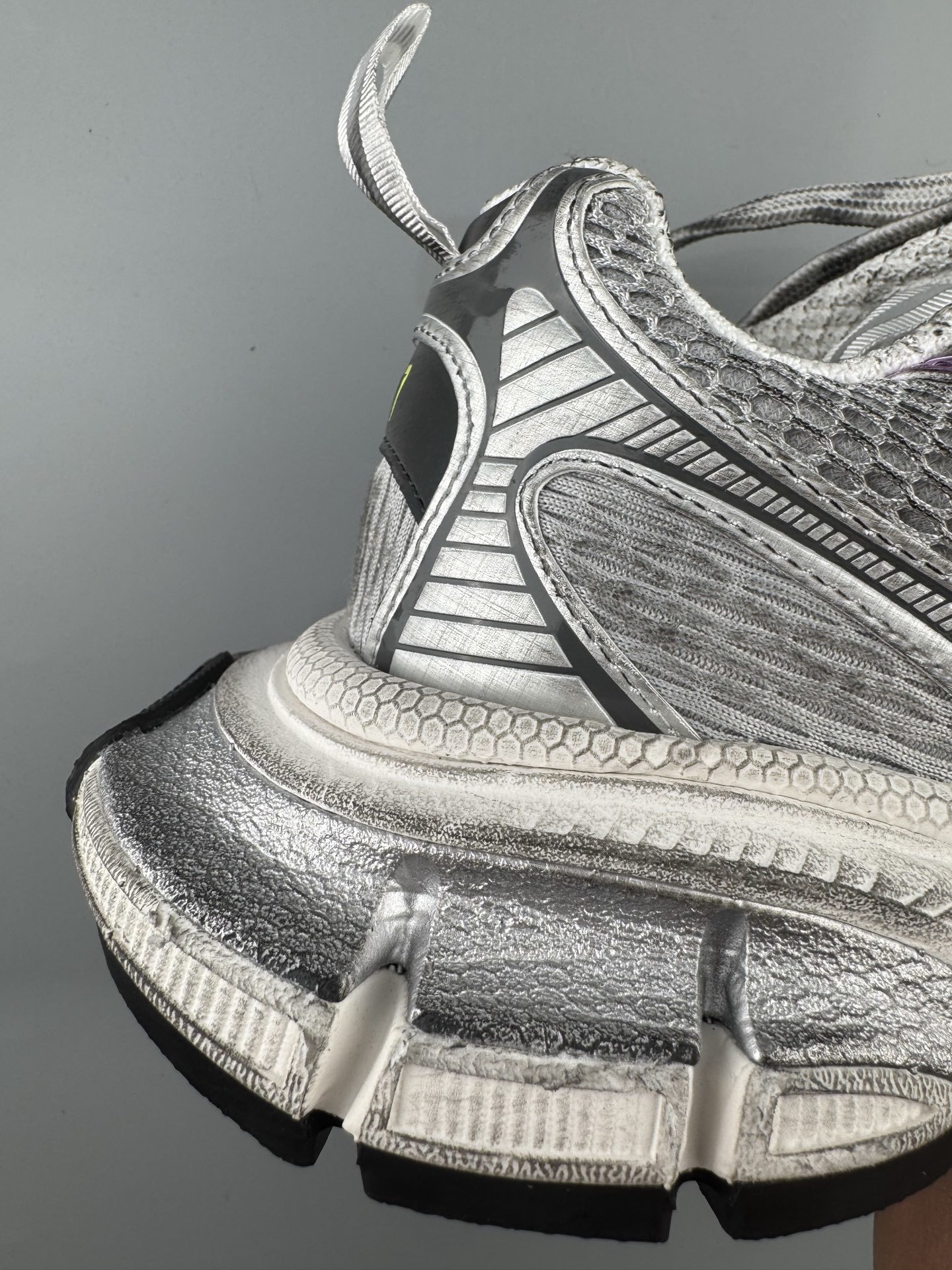 Balenciaga 3XL White & Purple Women’s Sneaker XXXL Premium quality from original factory molds. Made with authentic mesh and microfiber materials identical to the official source — ensuring perfect structure and texture. - Image 9