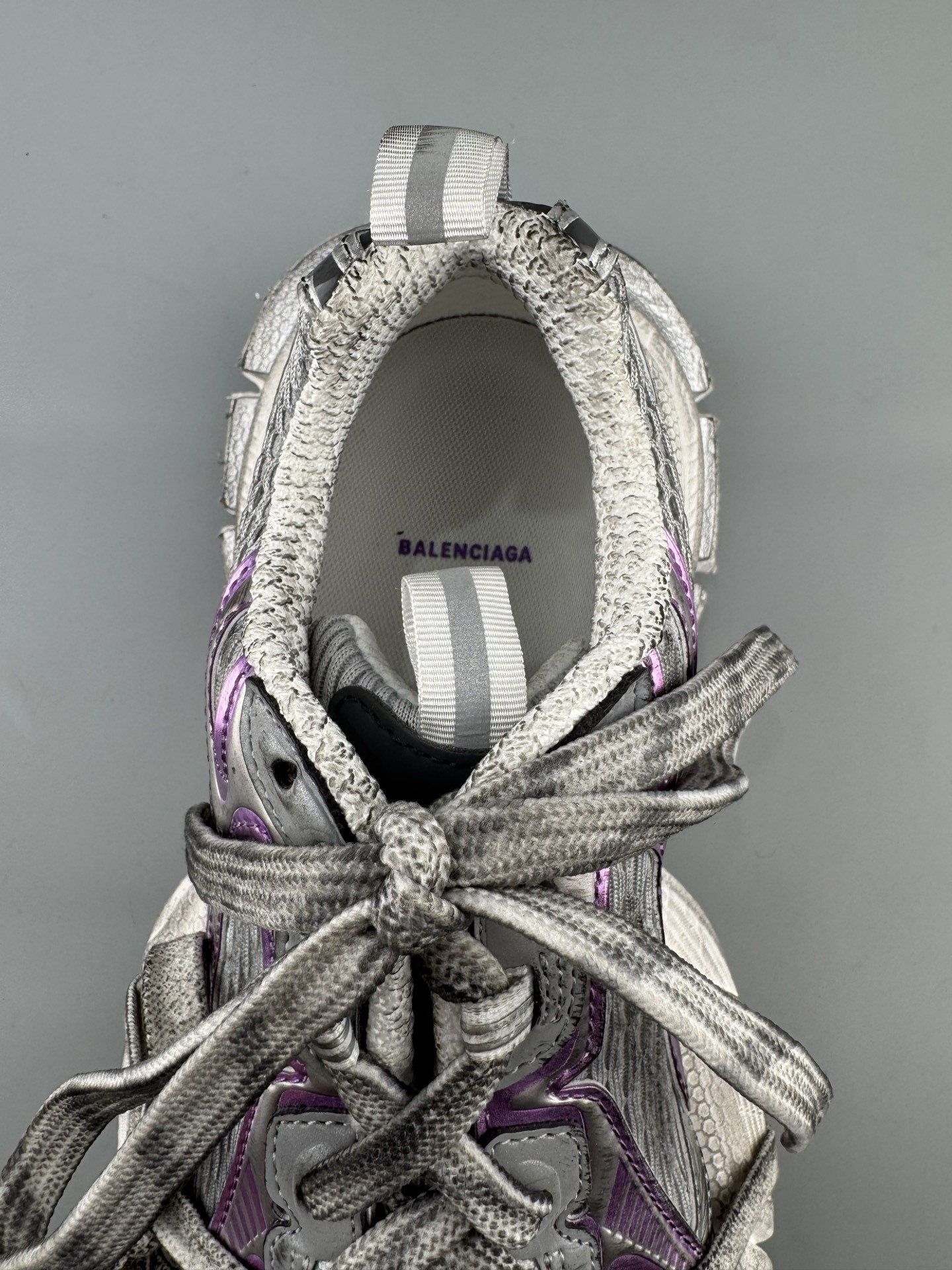 Balenciaga 3XL White & Purple Women’s Sneaker XXXL Premium quality from original factory molds. Made with authentic mesh and microfiber materials identical to the official source — ensuring perfect structure and texture. - Image 12