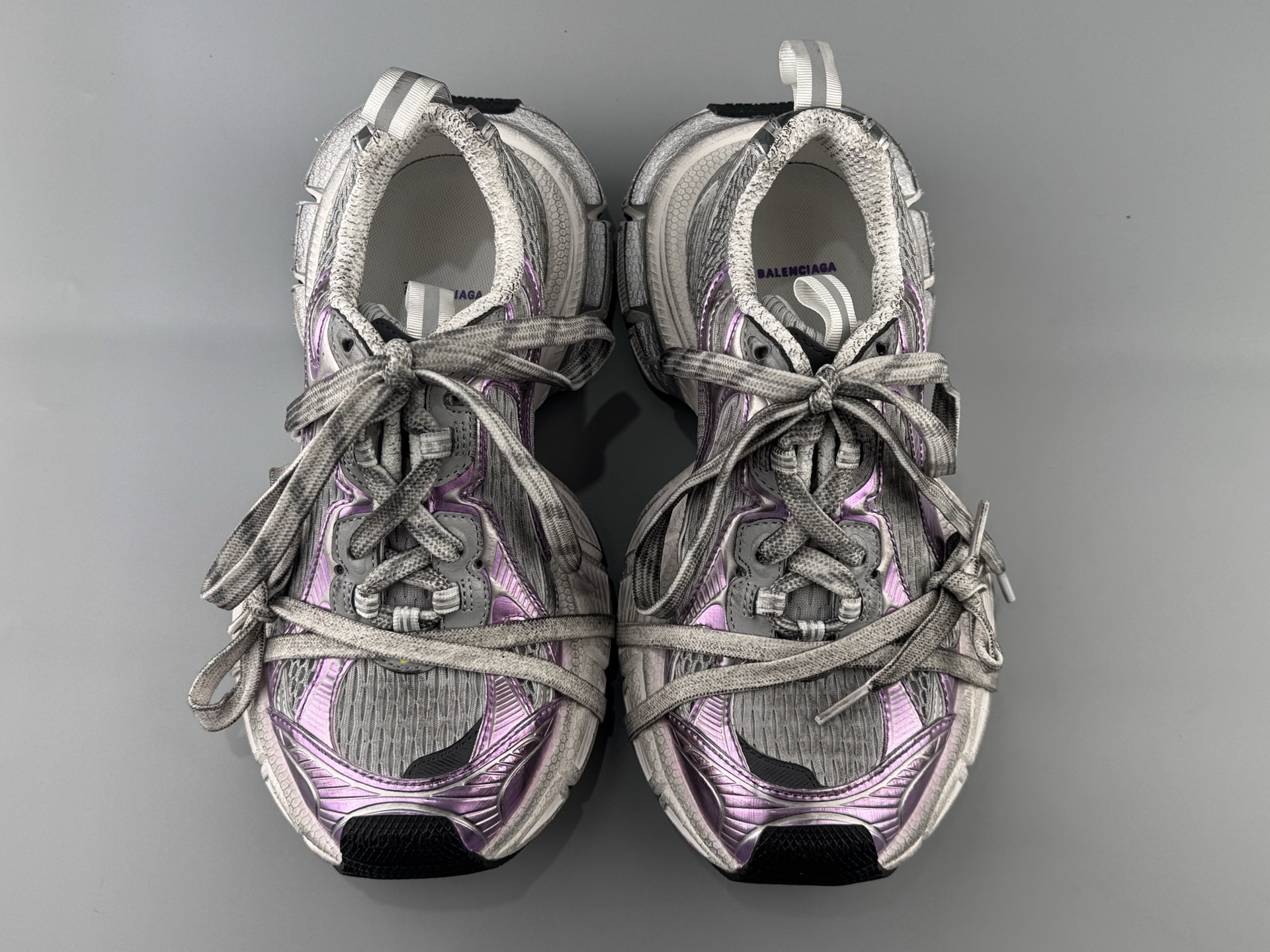 Balenciaga 3XL White & Purple Women’s Sneaker XXXL Premium quality from original factory molds. Made with authentic mesh and microfiber materials identical to the official source — ensuring perfect structure and texture. - Image 16