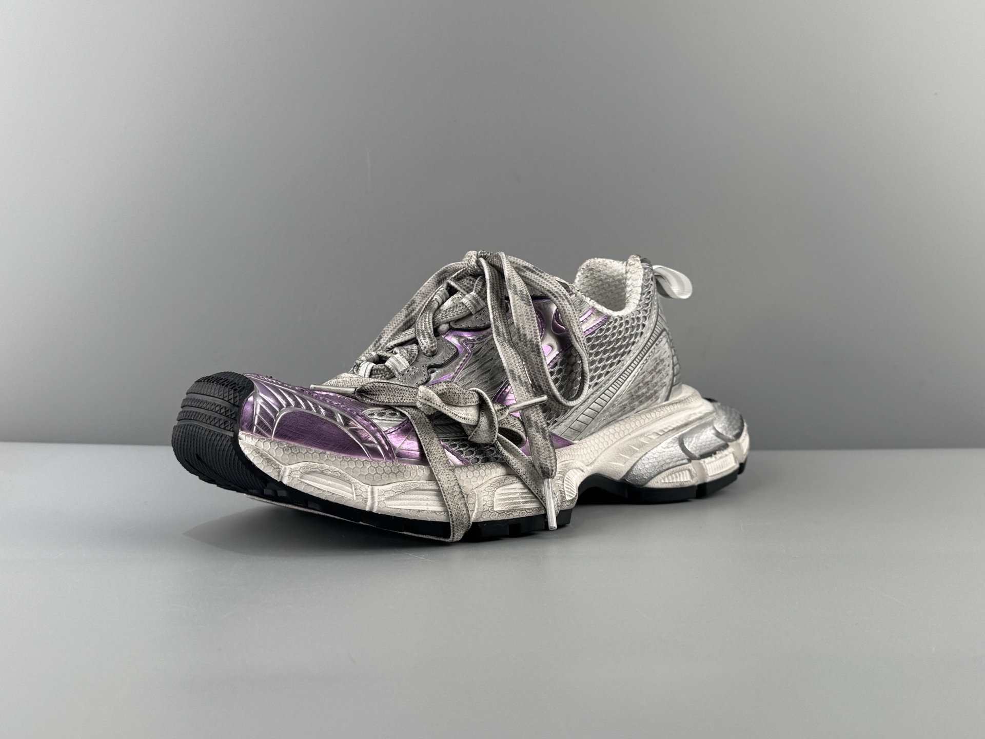 Balenciaga 3XL White & Purple Women’s Sneaker XXXL Premium quality from original factory molds. Made with authentic mesh and microfiber materials identical to the official source — ensuring perfect structure and texture. - Image 20