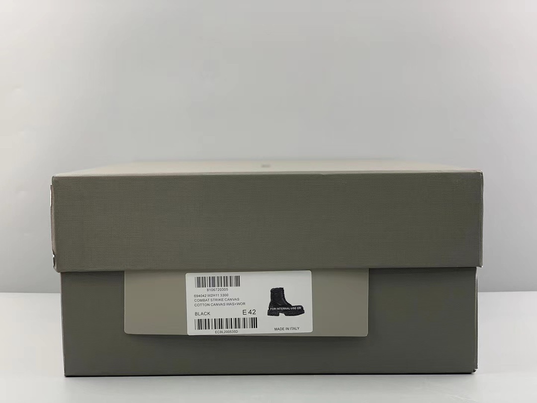 Balenciaga Strike Embroidered Black Men’s Boots Crafted with original factory production techniques Premium materials and precise embroidery details - Image 2