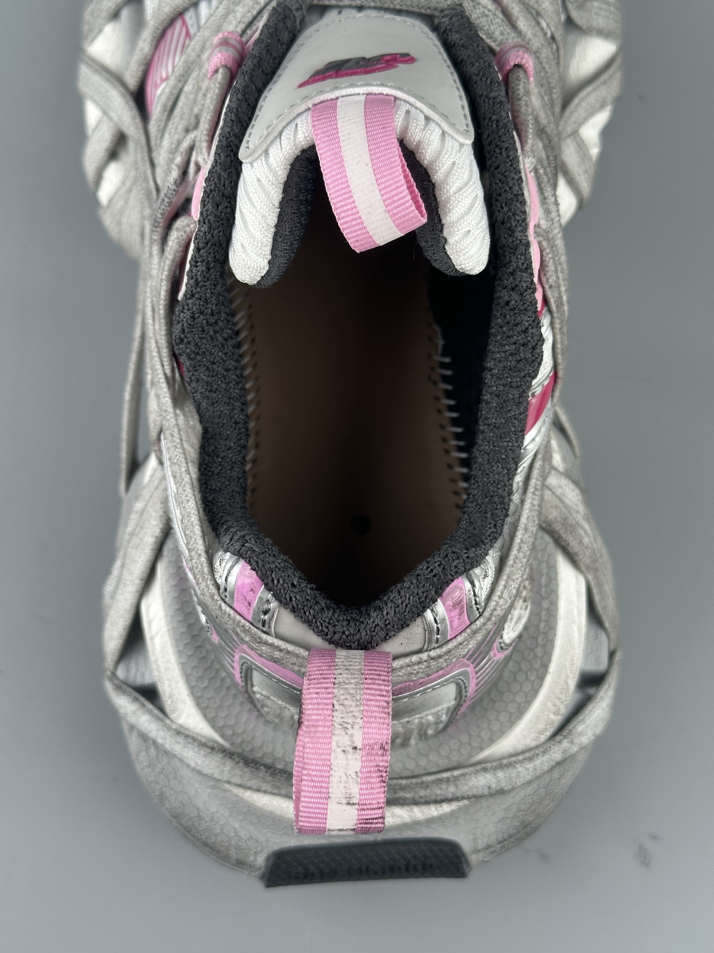 Balenciaga 3XL Silver-Pink Lace-Up Sneaker XXXL β Paris Fashion House - Image 4