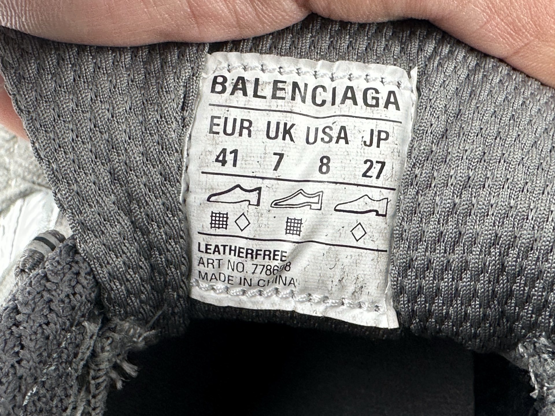 Balenciaga 3XL Silver-Pink Lace-Up Sneaker XXXL β Paris Fashion House - Image 5