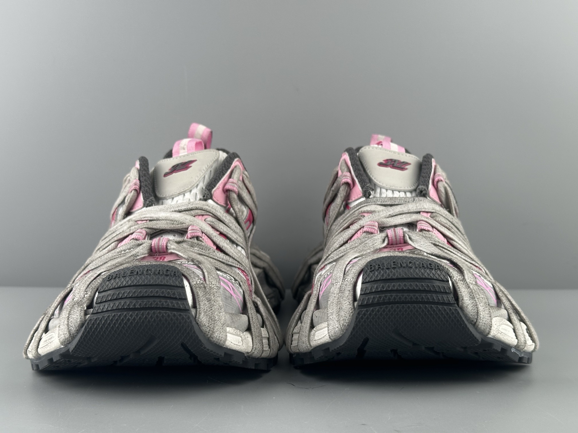 Balenciaga 3XL Silver-Pink Lace-Up Sneaker XXXL β Paris Fashion House - Image 12