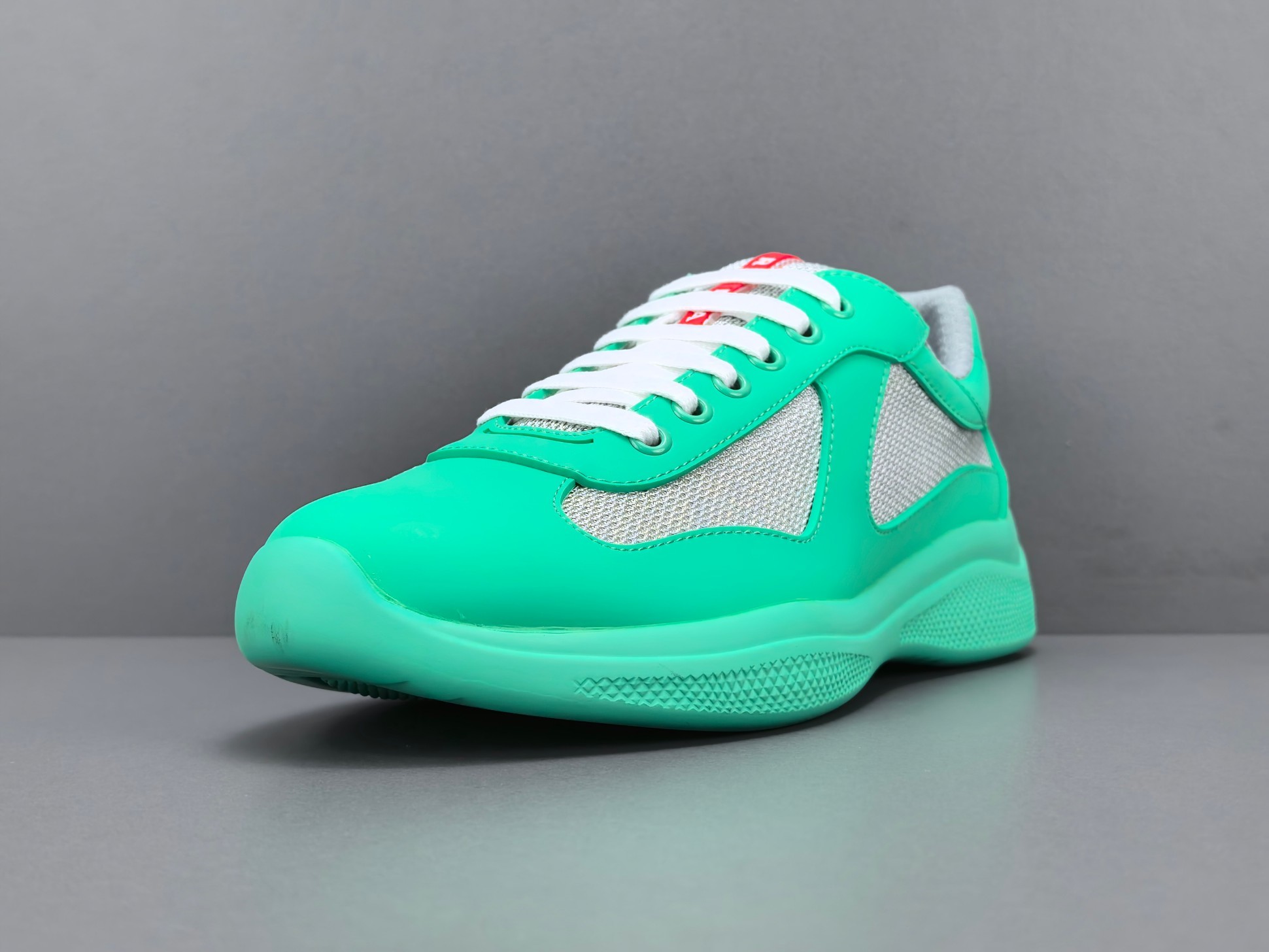 PRADA America’s Cup Sneakers Style: Round-toe, lace-up, low-top sports sneakers High-end original version Upper: Imported Flyknit fabric combined with patent leather - Image 15