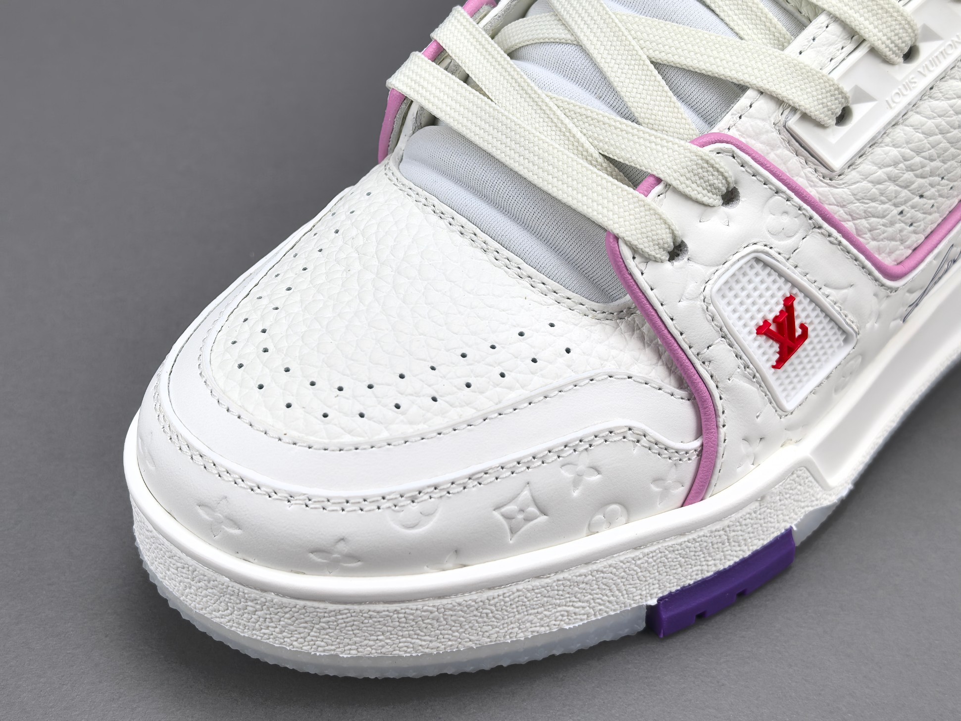 LV Trainer 2025 Cruise π³οΈ Limited Edition Inspired by vintage basketball sneakers, Virgil Abloh designed the highly sought-after LV Trainer to embody a perfect fusion of luxury and sport. - Image 7