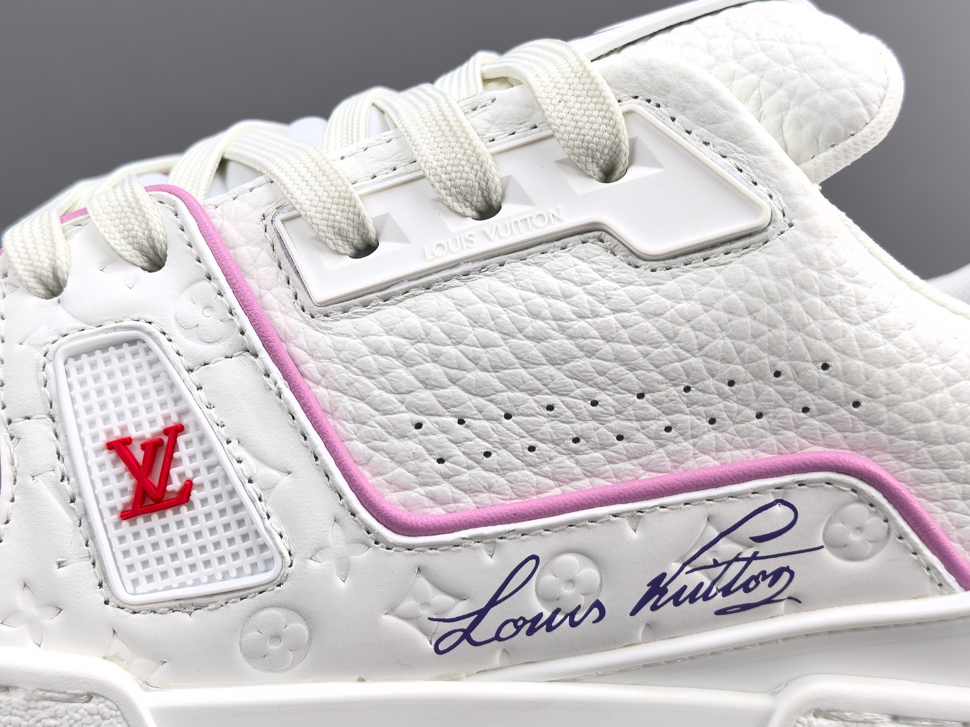 LV Trainer 2025 Cruise π³οΈ Limited Edition Inspired by vintage basketball sneakers, Virgil Abloh designed the highly sought-after LV Trainer to embody a perfect fusion of luxury and sport. - Image 8