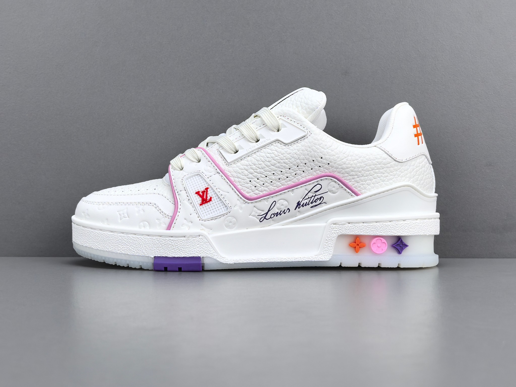 LV Trainer 2025 Cruise π³οΈ Limited Edition Inspired by vintage basketball sneakers, Virgil Abloh designed the highly sought-after LV Trainer to embody a perfect fusion of luxury and sport. - Image 15