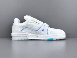 LV Trainer 2025 Cruise 🛳️ Limited Edition Designed by Virgil Abloh, this exclusive edition draws inspiration from vintage basketball sneakers, reinterpreting them through Louis Vuitton’s signature luxury craftsmanship.