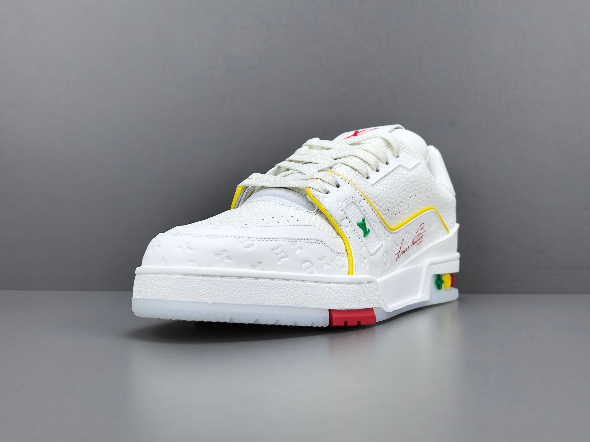 LV Trainer 2025 Cruise 🛳️ Limited Edition Designed by Virgil Abloh, this limited-edition LV Trainer takes inspiration from vintage basketball sneakers, merging classic sport style with Louis Vuitton’s signature luxury craftsmanship. - Image 11