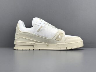 Louis Vuitton Trainer 2025 Edition Designed under the creative vision of Virgil Abloh, this LV Trainer draws inspiration from vintage basketball sneakers, blending heritage aesthetics with modern luxury.