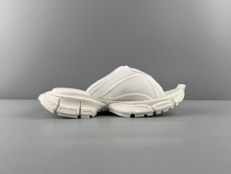 Balenciaga 3XL Paris Slides in White Crafted using original factory materials, these premium slides feature a privately molded outsole for superior comfort and durability