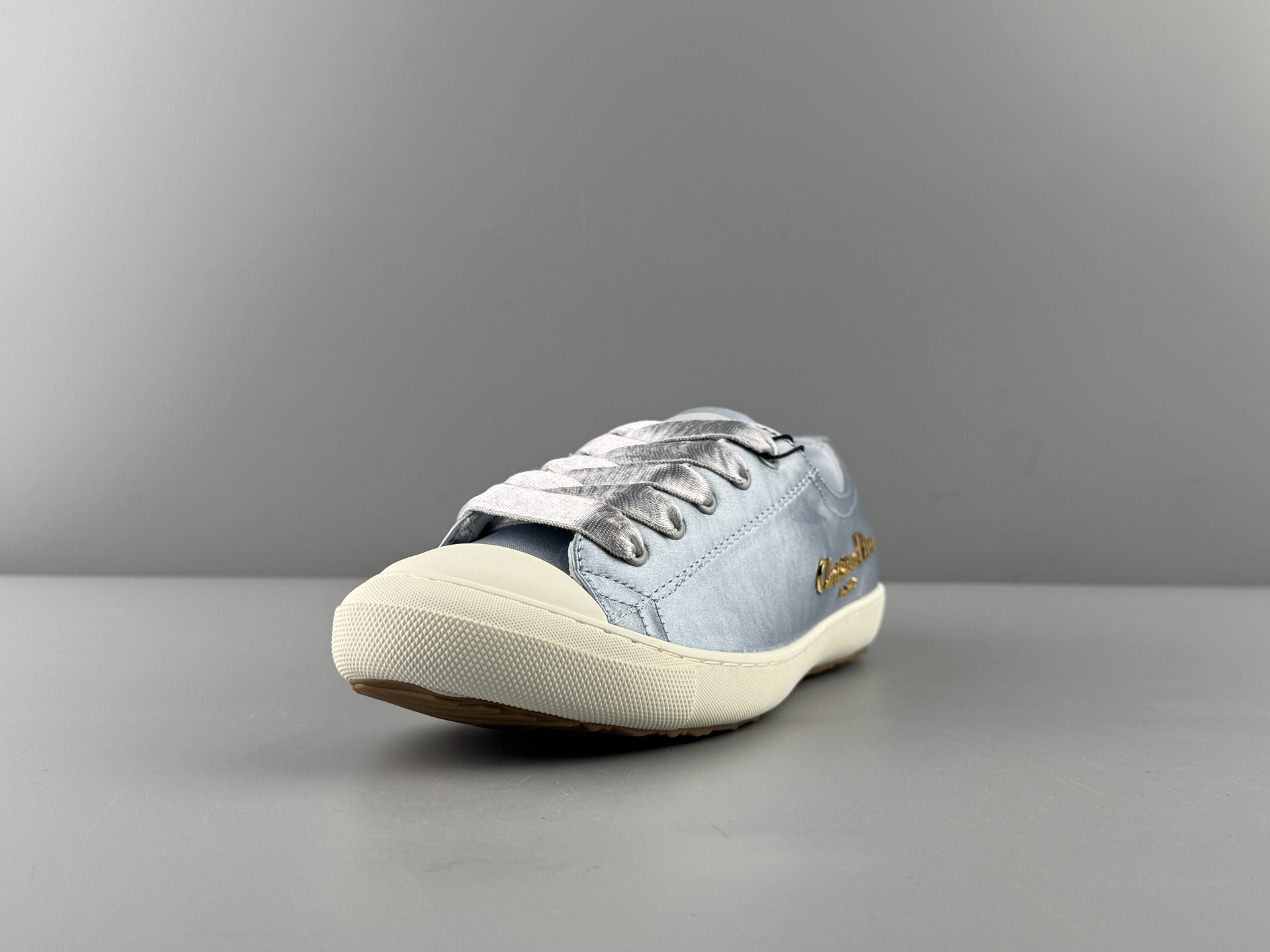 DIOR Dioriviera Lucky Satin Round-Toe Lace-Up Low-Top Sneakers for Women - Image 3