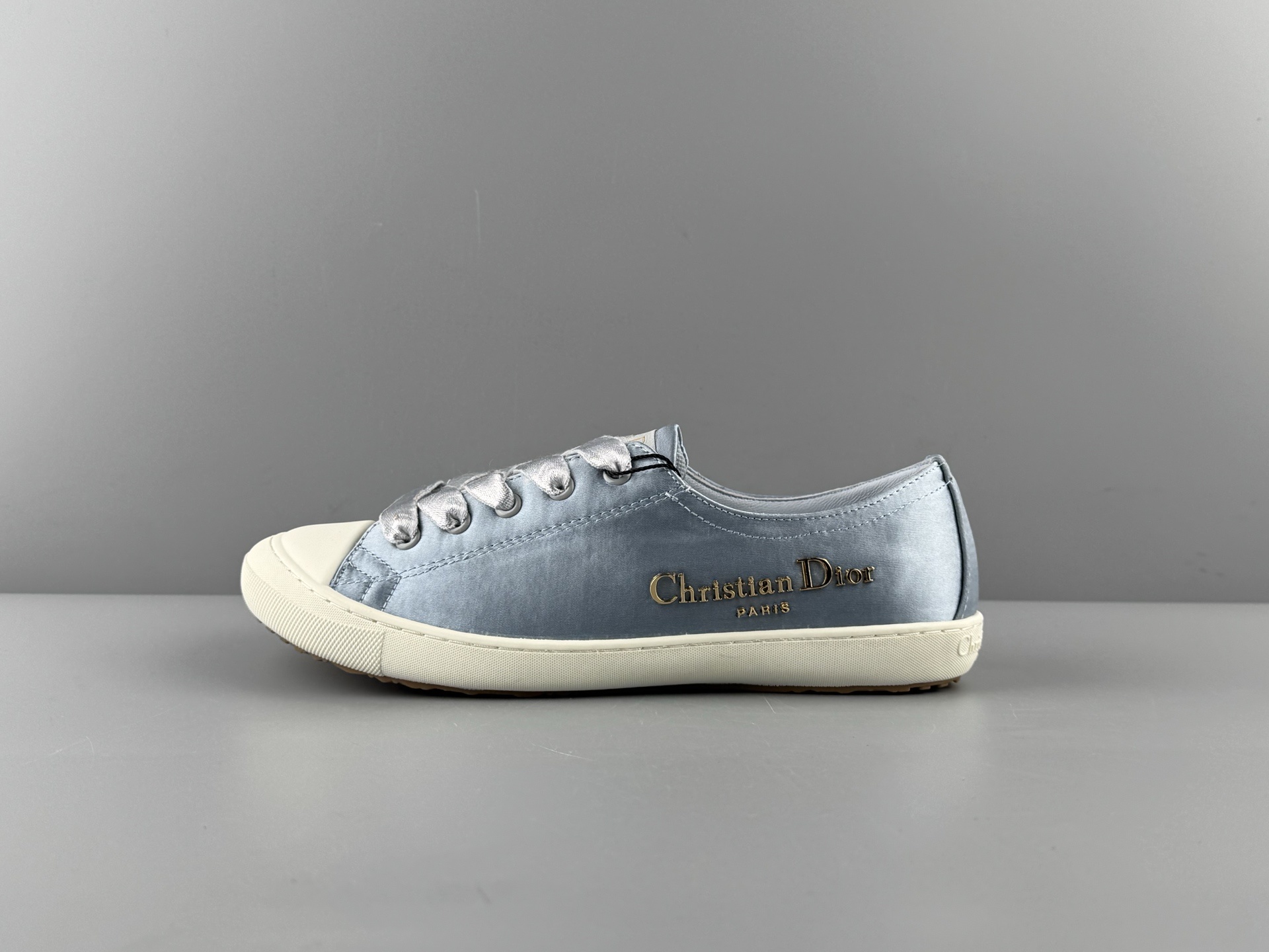 DIOR Dioriviera Lucky Satin Round-Toe Lace-Up Low-Top Sneakers for Women