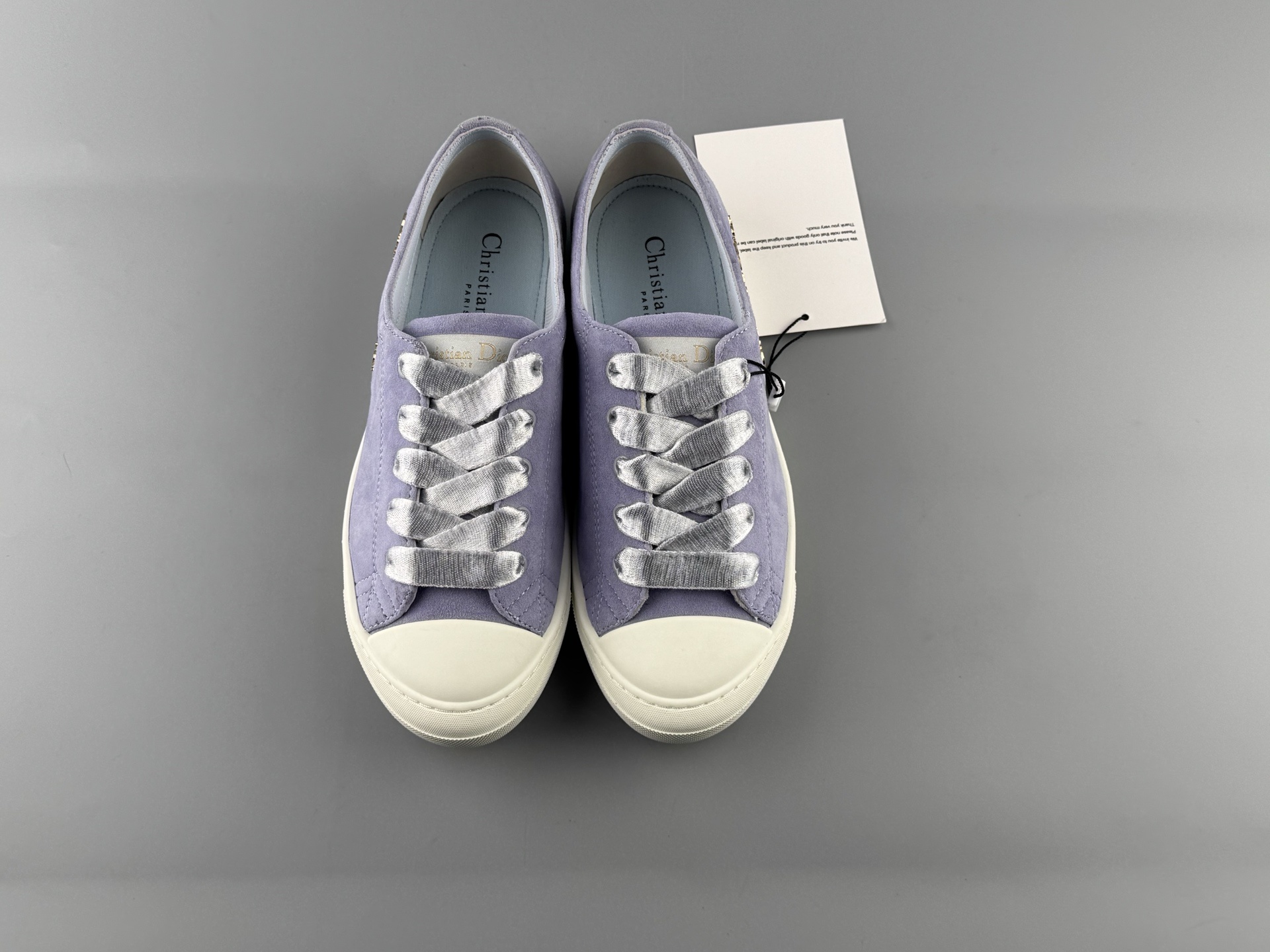 DIOR Dioriviera Lucky Satin Round-Toe Lace-Up Low-Top Sneakers for Women - Image 5