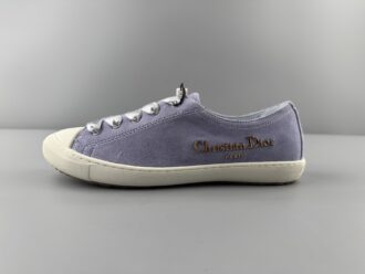 DIOR Dioriviera Lucky Satin Round-Toe Lace-Up Low-Top Sneakers for Women
