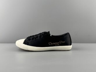 DIOR Dioriviera Lucky Satin Round-Toe Lace-Up Low-Top Sneakers for Women