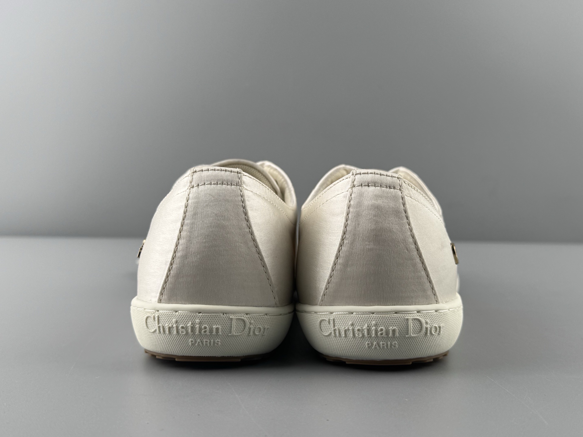 DIOR Dioriviera Lucky Satin Round-Toe Lace-Up Low-Top Sneakers for Women - Image 2