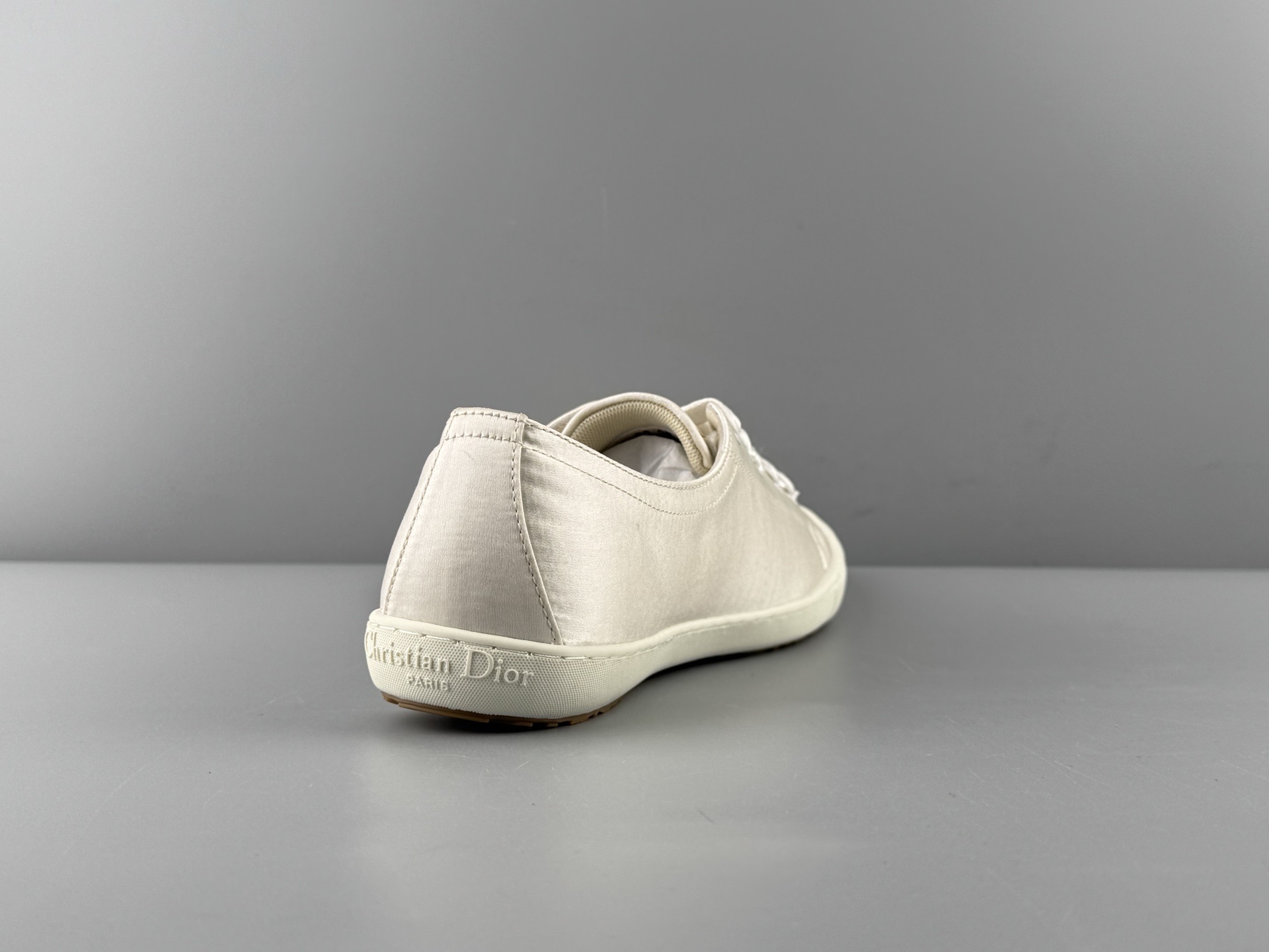 DIOR Dioriviera Lucky Satin Round-Toe Lace-Up Low-Top Sneakers for Women - Image 4