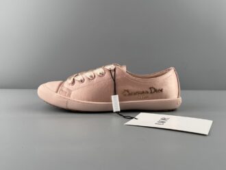 DIOR Dioriviera Lucky Satin Round-Toe Lace-Up Low-Top Sneakers for Women