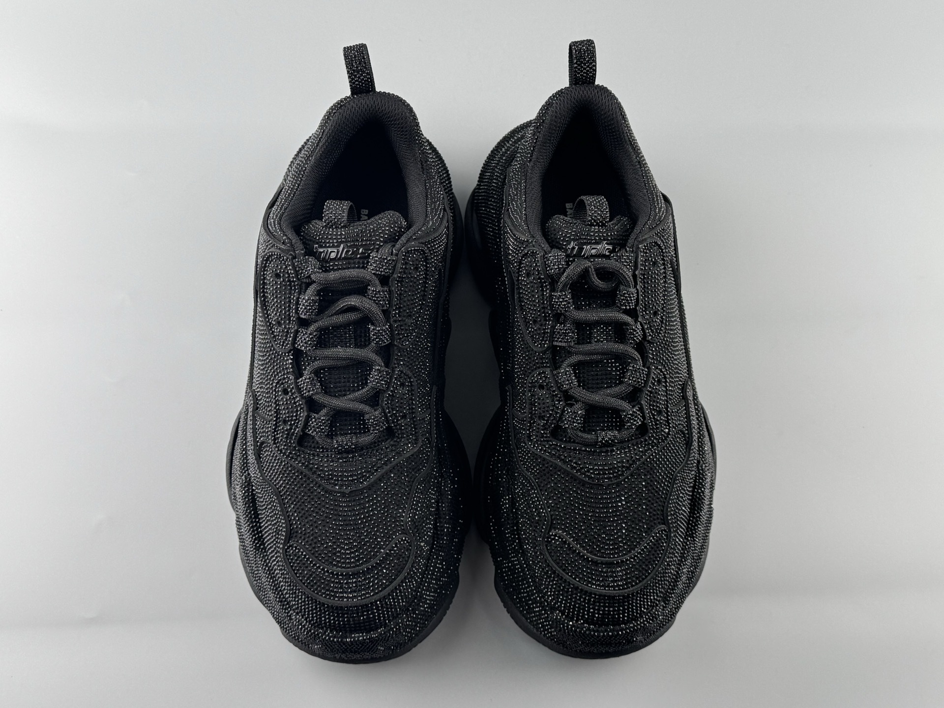 Balenciaga Triple S Round-Toe Lace-Up Sneakers with Satin Bow Detail. Women’s Low-Top “Dad Shoe” in White - Image 8