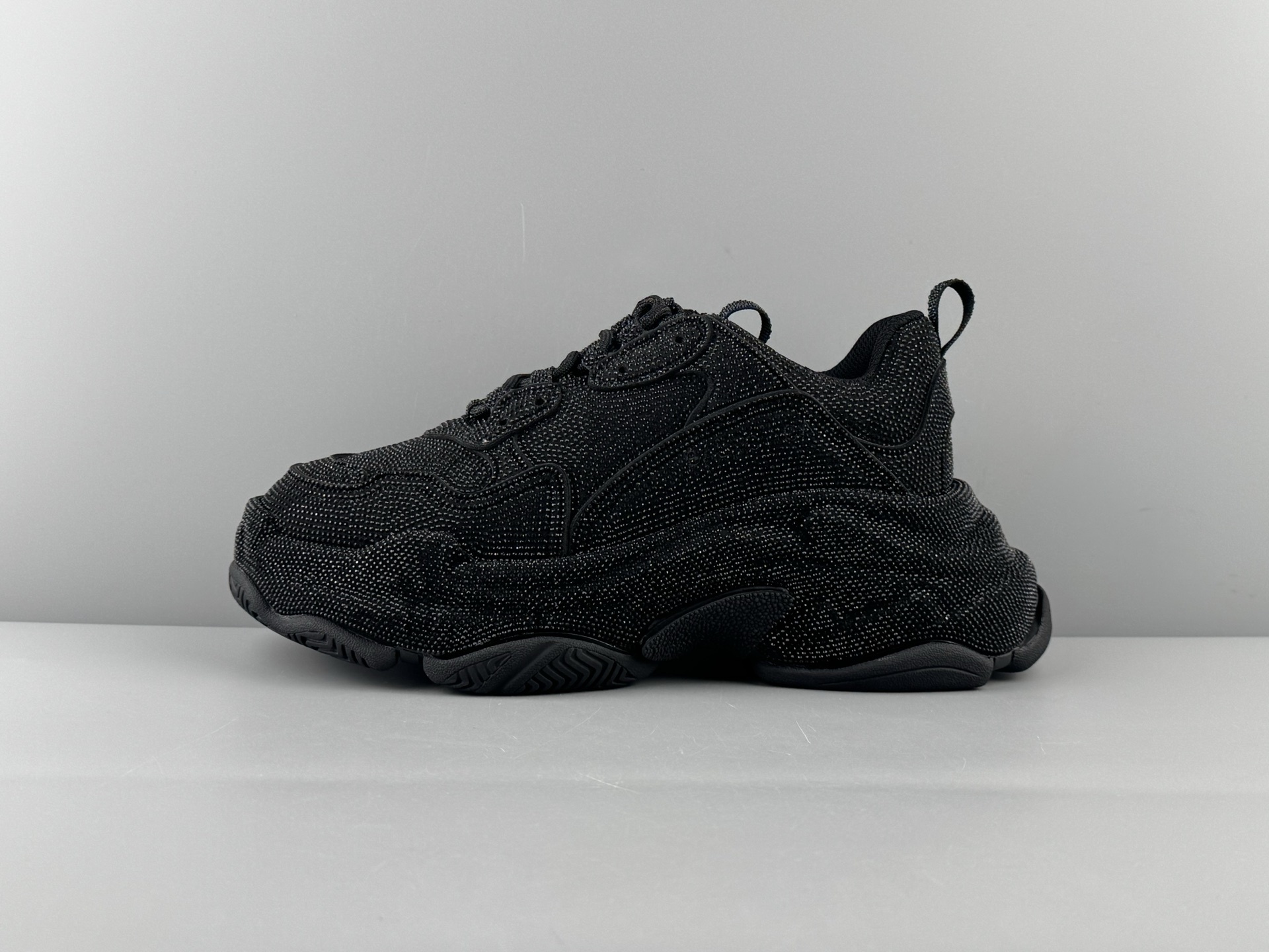 Balenciaga Triple S Round-Toe Lace-Up Sneakers with Satin Bow Detail. Women’s Low-Top “Dad Shoe” in White - Image 15