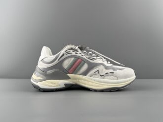 GUCCI Leather Round-Toe Drawstring Low-Top Casual Sneakers (Unisex) Developed using original factory data, with all materials sourced from the same suppliers as the authentic production line.