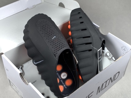 Nike Mind 001 Sail Black toe-post slide sandals with black-tech footbed, foot-massage sole, comfortable and well-fitting training shoes. Top-tier version with correct details 1:1 standard combination sole MD soft midsole + gradient matte outsole Ultra-high cleanliness and finishing - Image 3