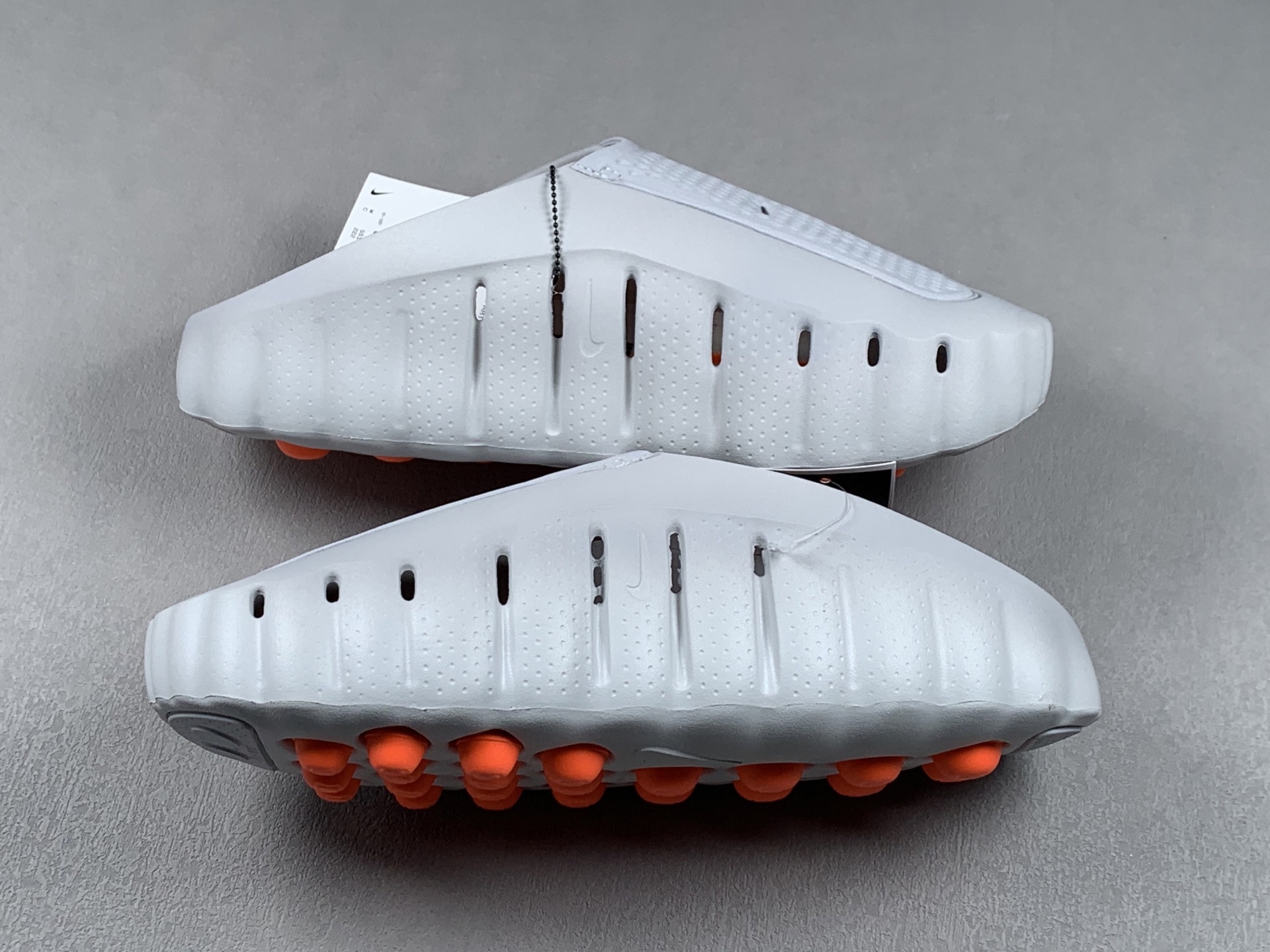 Nike Mind 001 Sail White-grey toe-post slide sandals with black-tech footbed, foot-massage sole, comfortable and snug-fitting training shoes. Top-tier version with accurate details 1:1 standard combination sole MD soft midsole + gradient matte outsole Ultra-high cleanliness and finishing - Image 7