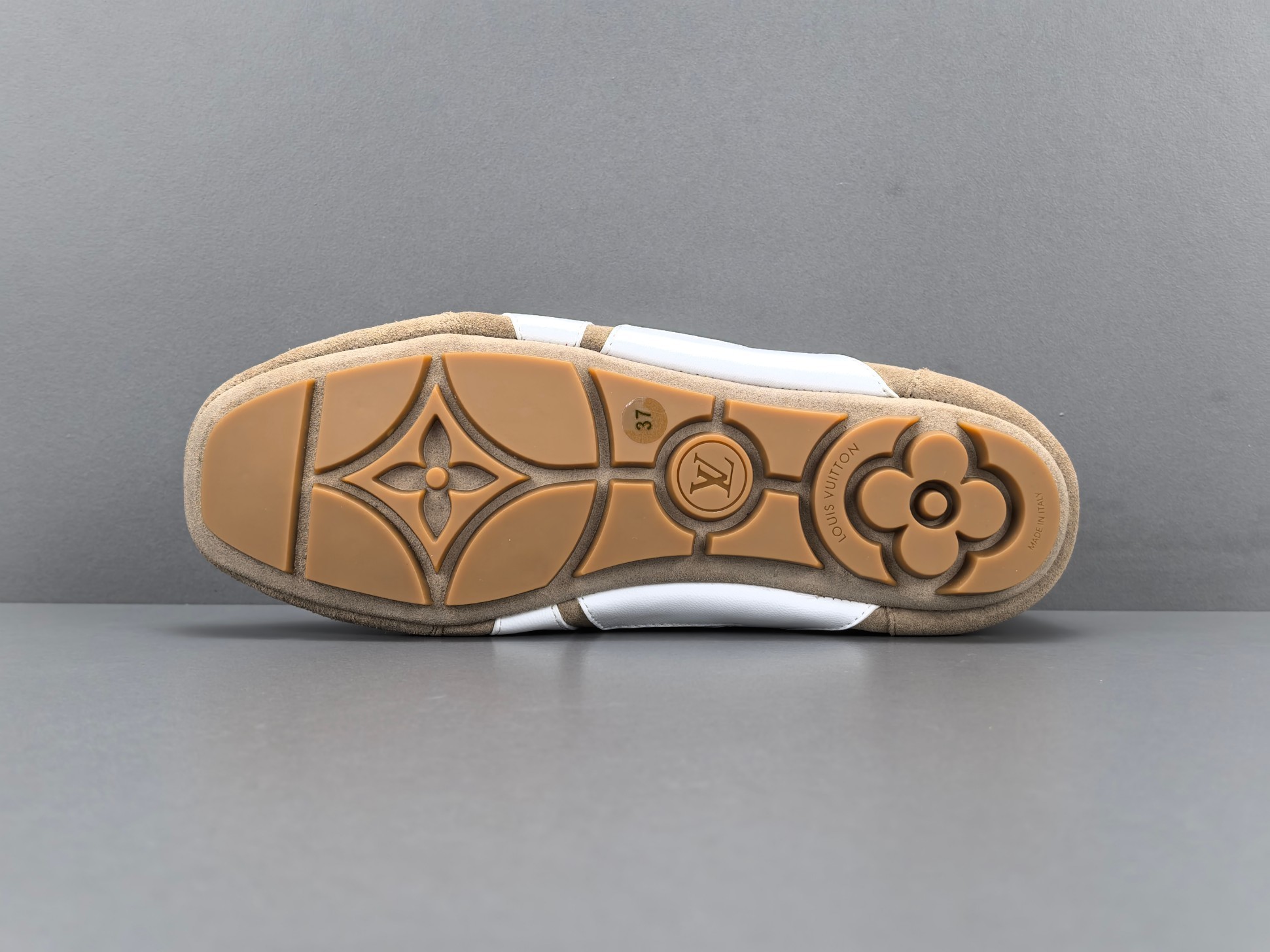 Louis Vuitton Sneakerina German trainer–style women’s shoes made from cowhide leather, featuring a round toe, lace-up closure, ballet-inspired design, thin sole, and low-top silhouette. Designed for everyday lifestyle and casual wear. - Image 11