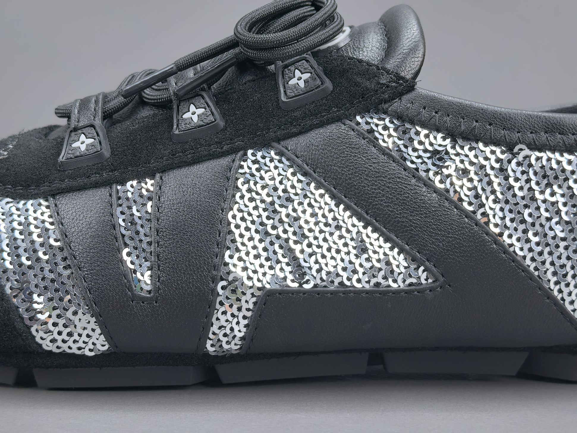 Louis Vuitton Sneakerina German trainer–style women’s casual sneakers made from cowhide leather, featuring a round toe, lace-up closure, ballet-inspired design, thin sole, and low-top silhouette. Designed for everyday lifestyle and casual wear. Sizes: 35, 36, 37, 38, 39, 40 (Women’s). - Image 4